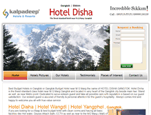 Tablet Screenshot of hoteldishagangtok.com